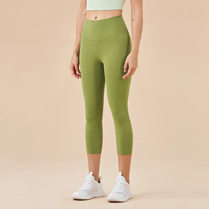 Peach Hip Yoga Pants with Back Pocket for Women