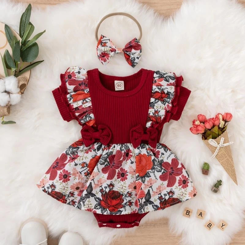 Summer Baby Girl Striped Jumpsuit